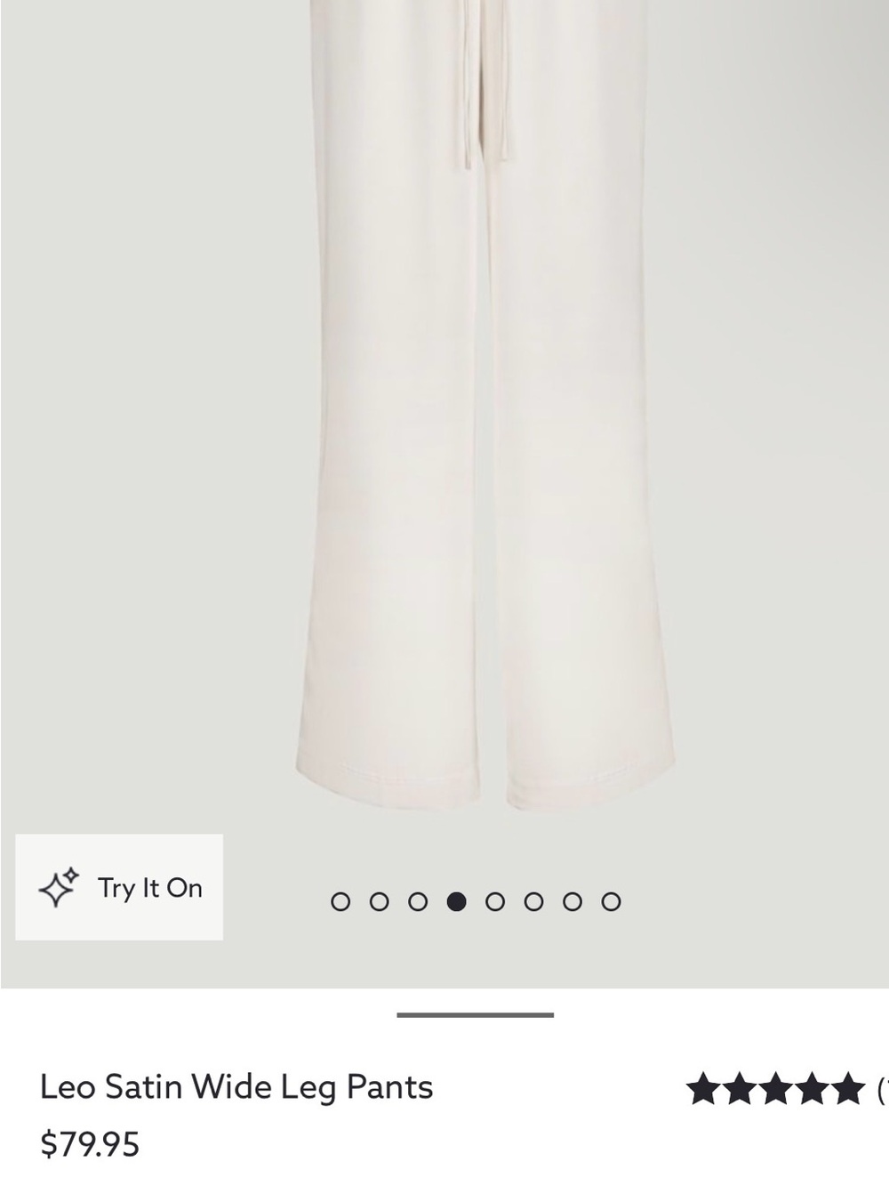 Dynamite Satin Wide-Leg Pants — Ivory